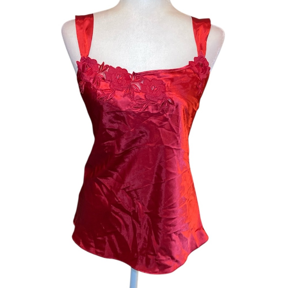 Sears Red Embellished Camisole Bustier Top